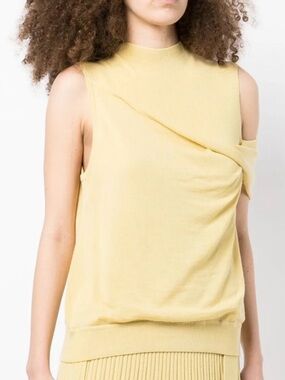 3:1 Phillip Lim fallen-shoulder wool-blend knitted top size xs